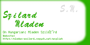 szilard mladen business card